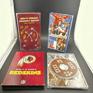 Lot Of NFL Washington Redskins VHS Tapes & XXXI & XXXII CD Super Bowl